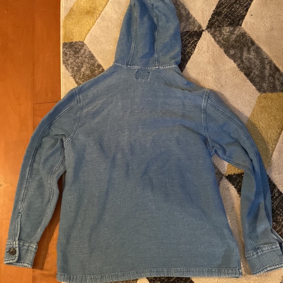 American Eagle Outfitters Denim Sweater hoodie front pocket large - Picture 7 of 7